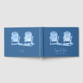 Adirondack Beach Chairs Azure Blue White Wedding Gastenboek (Volledig)