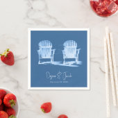 Adirondack Beach Chairs Azure Blue White Wedding Servet (Insitu)