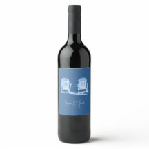 Adirondack Beach Chairs Azure Blue White Wedding