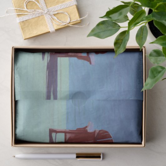 Adirondack Beach Chairs Blauwgroen Blue Rustic Tissuepapier (Geschenk)