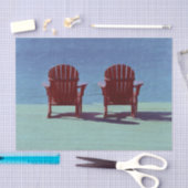Adirondack Beach Chairs Blauwgroen Blue Rustic Tissuepapier (Craft)