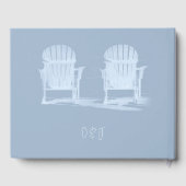 Adirondack Beach Chairs Dusty Blue White Wedding Gastenboek (Achterkant)