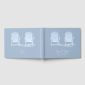 Adirondack Beach Chairs Dusty Blue White Wedding Gastenboek (Volledig)