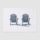 Adirondack Beach Chairs Grey White Rustic Tissuepapier (Voorkant)