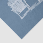 Adirondack Beach Chairs Light Blue White Rustic Tissuepapier (Detail)