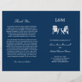 Adirondack Beach Chairs Navy Blue Wedding Programm (Voorkant)