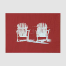 Adirondack Beach Chairs Red White Rustic