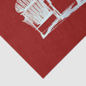 Adirondack Beach Chairs Red White Rustic Tissuepapier (Detail)