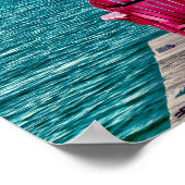 Adirondack Beach Chairs Rustic Blauwgroen Geniet v Poster (Hoek)