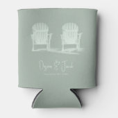 Adirondack Beach Chairs Sage Green Wedding Blikjeskoeler (Voorkant)