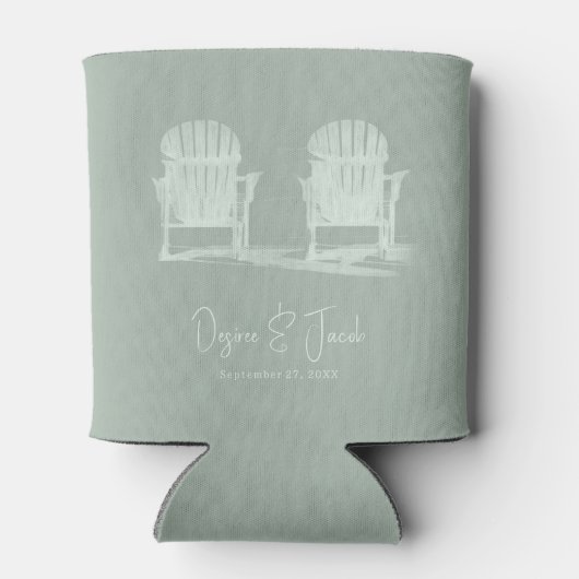 Adirondack Beach Chairs Sage Green Wedding Blikjeskoeler (Achterkant)