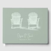 Adirondack Beach Chairs Sage Green Wedding Gastenboek (Voorkant)
