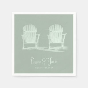 Adirondack Beach Chairs Sage Green Wedding Servet