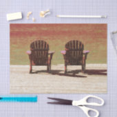 Adirondack Beach Chairs Sunset Rustic Tissuepapier (Craft)