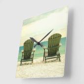 Adirondack Beach Chairs Wall klok (Hoek)