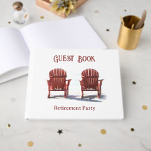 Adirondack Brown Beach Chairs Retirement Party