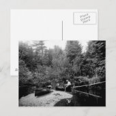 Adirondack Canoe Vissen Briefkaart (Voorkant / Achterkant)