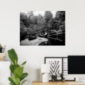 Adirondack Canoe Vissen Poster (Thuiskantoor)