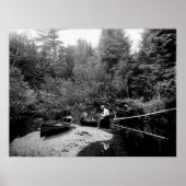Adirondack Canoe Vissen Poster (Voorkant)