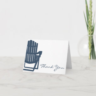 Adirondack Chair Navy Blue Thank You Bedankkaart