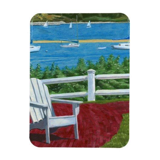 Adirondack Chair Painting Magneet (Verticaal)