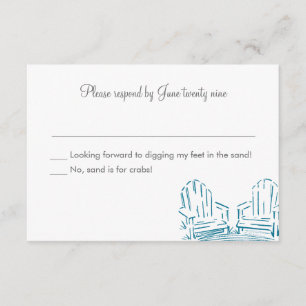 Adirondack Chairman Wedding Invitation RSVP