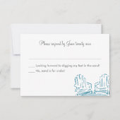 Adirondack Chairman Wedding Invitation RSVP (Voorkant)