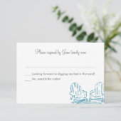 Adirondack Chairman Wedding Invitation RSVP (Staand voorkant)