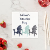 Adirondack Chairs Custom Message Party Servet (Insitu)