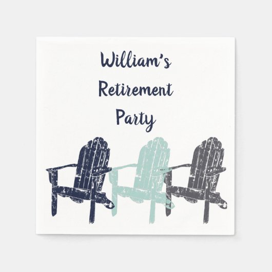 Adirondack Chairs Custom Message Party Servet (Voorkant)