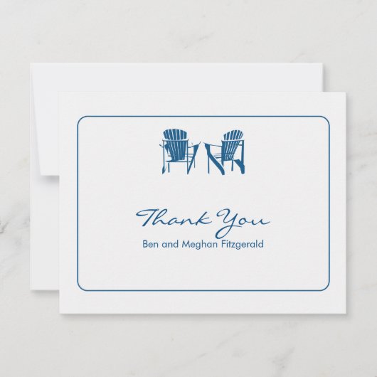 Adirondack Chairs Dank u Bedankkaart (Voorkant)