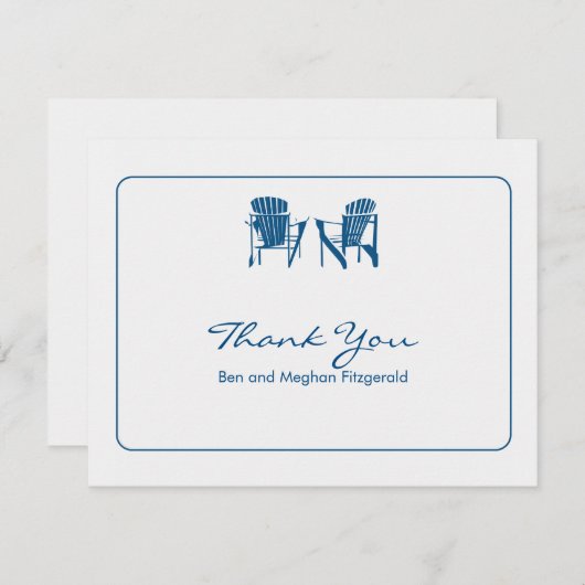 Adirondack Chairs Dank u Bedankkaart (Voorkant / Achterkant)