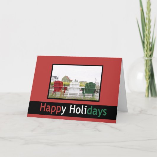 Adirondack Chairs Holiday Card Feestdagen Kaart (Voorkant)