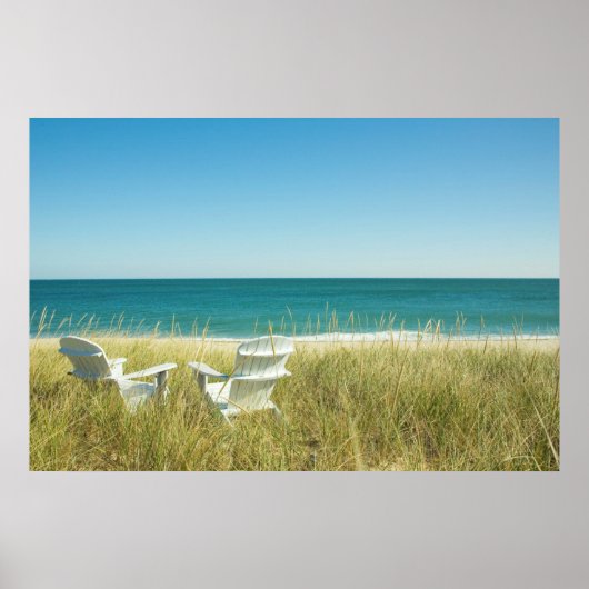 Adirondack Chairs in de Dunes Poster (Voorkant)