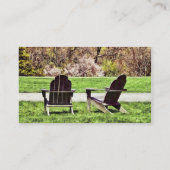 Adirondack Chairs in het voorjaar Visitekaartje (Achterkant)