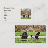 Adirondack Chairs in het voorjaar Visitekaartje (Voorkant / Achterkant)