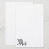 Adirondack Chairs Linen Paper Briefpapier (Voorkant / Achterkant)