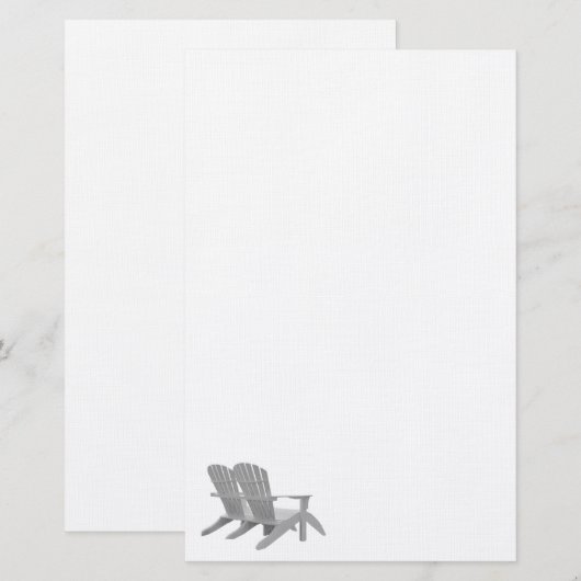 Adirondack Chairs Linen Paper Briefpapier (Voorkant / Achterkant)