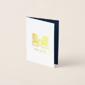 Adirondack Chairs Mini Holiday Greep met foto Folie Kaarten (Voorkant)