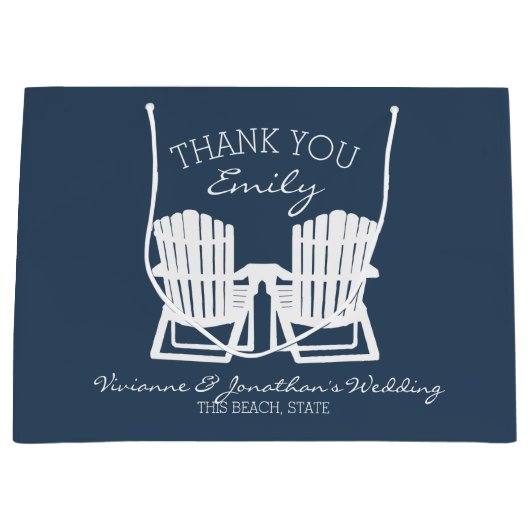 Adirondack Chairs Navy Blue Large Cadeautasje (Voorkant)