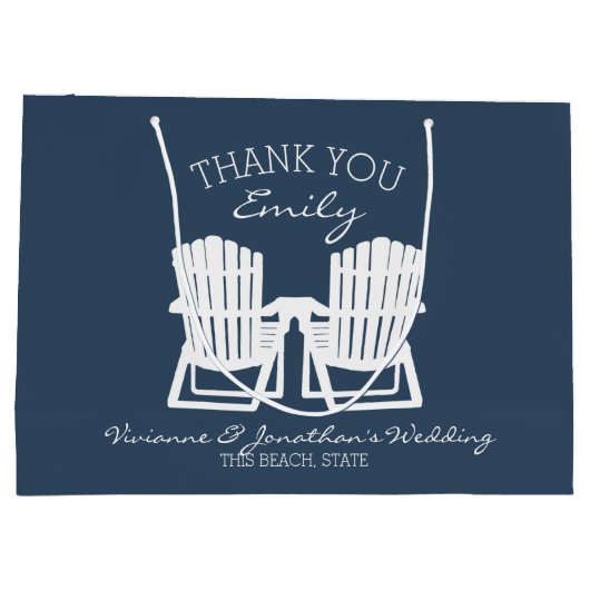 Adirondack Chairs Navy Blue Large Cadeautasje (Achterkant)