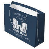 Adirondack Chairs Navy Blue Large Cadeautasje (Achterkant Gekanteld)