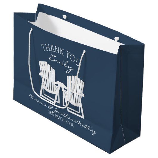 Adirondack Chairs Navy Blue Large Cadeautasje (Voorkant Gekanteld)