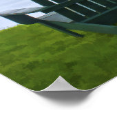 Adirondack Chairs tegenover een meer Poster (Hoek)