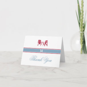Adirondack Chairs Thank You Note Card Bedankkaart
