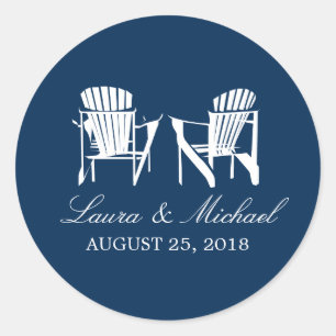 Adirondack Chairs   Weddenschap Ronde Sticker
