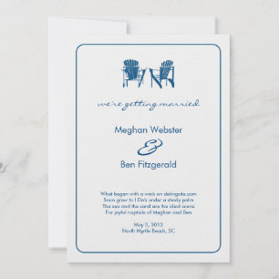 Adirondack Chairs Wedding Announcement Kaart