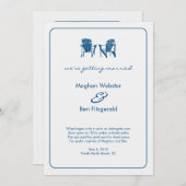 Adirondack Chairs Wedding Announcement Kaart (Voorkant / Achterkant)