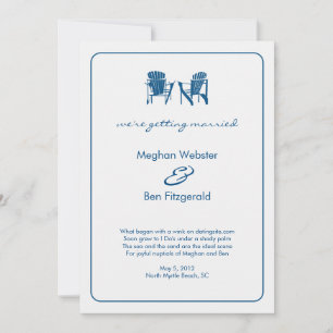 Adirondack Chairs Wedding Announcement Kaart