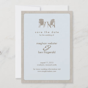 Adirondack Chairs Wedding Save the Date